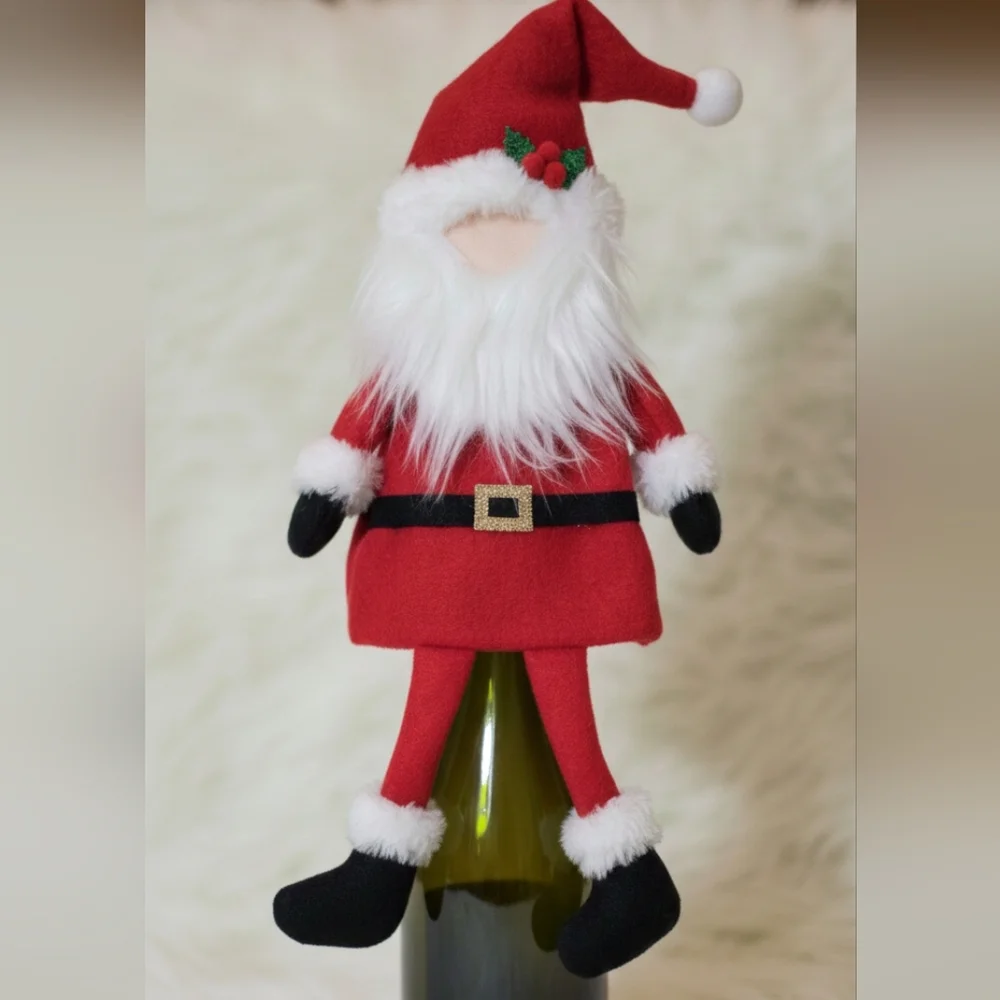 St. Nicholas Square Santa Wine Topper New Gift Giving Holiday
